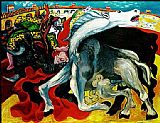 Bullfight Canvas Paintings - BULLFIGHT DEATH OF THE TOREADOR La corrida